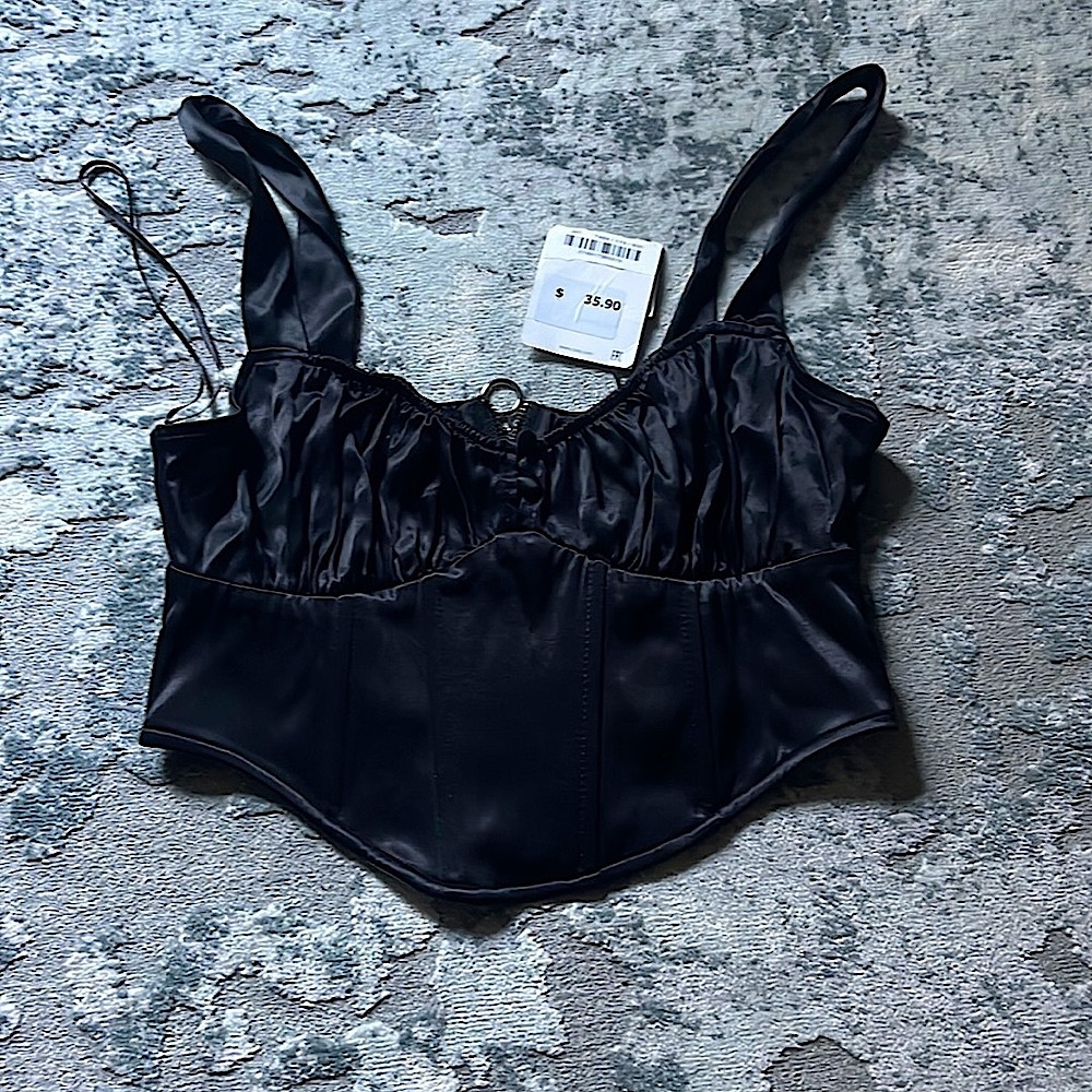 Women's Zara black corset top. Size XS